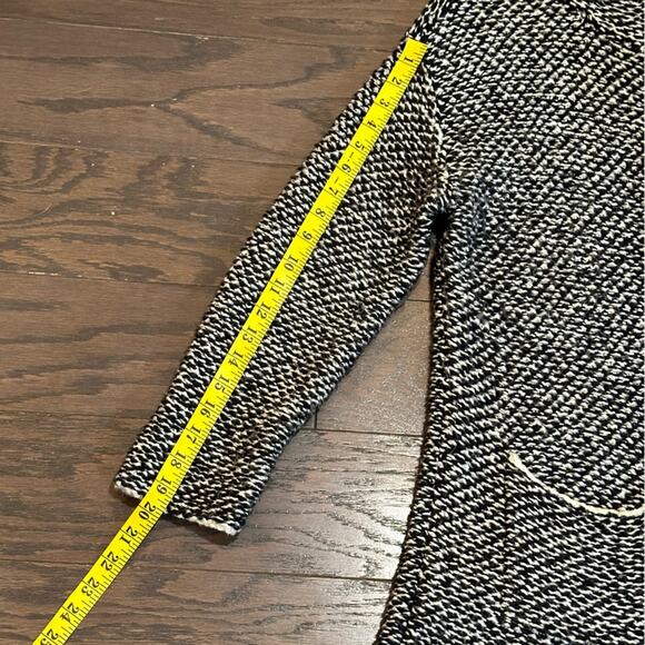 EILEEN FISHER Chunky Black White Snap Close Sweater Cardigan Petite Size Small - Picture 5 of 8